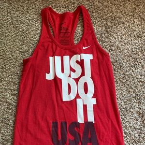 Women’s (M) Red Fitness Tank by Nike ‘USA’